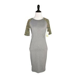 LULAROE NEW $54 Gray Short Sleeve Julia T-Shirt Dress XXS